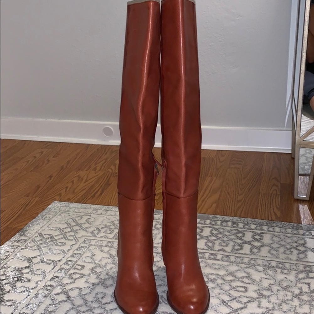 Red Over the knee boots